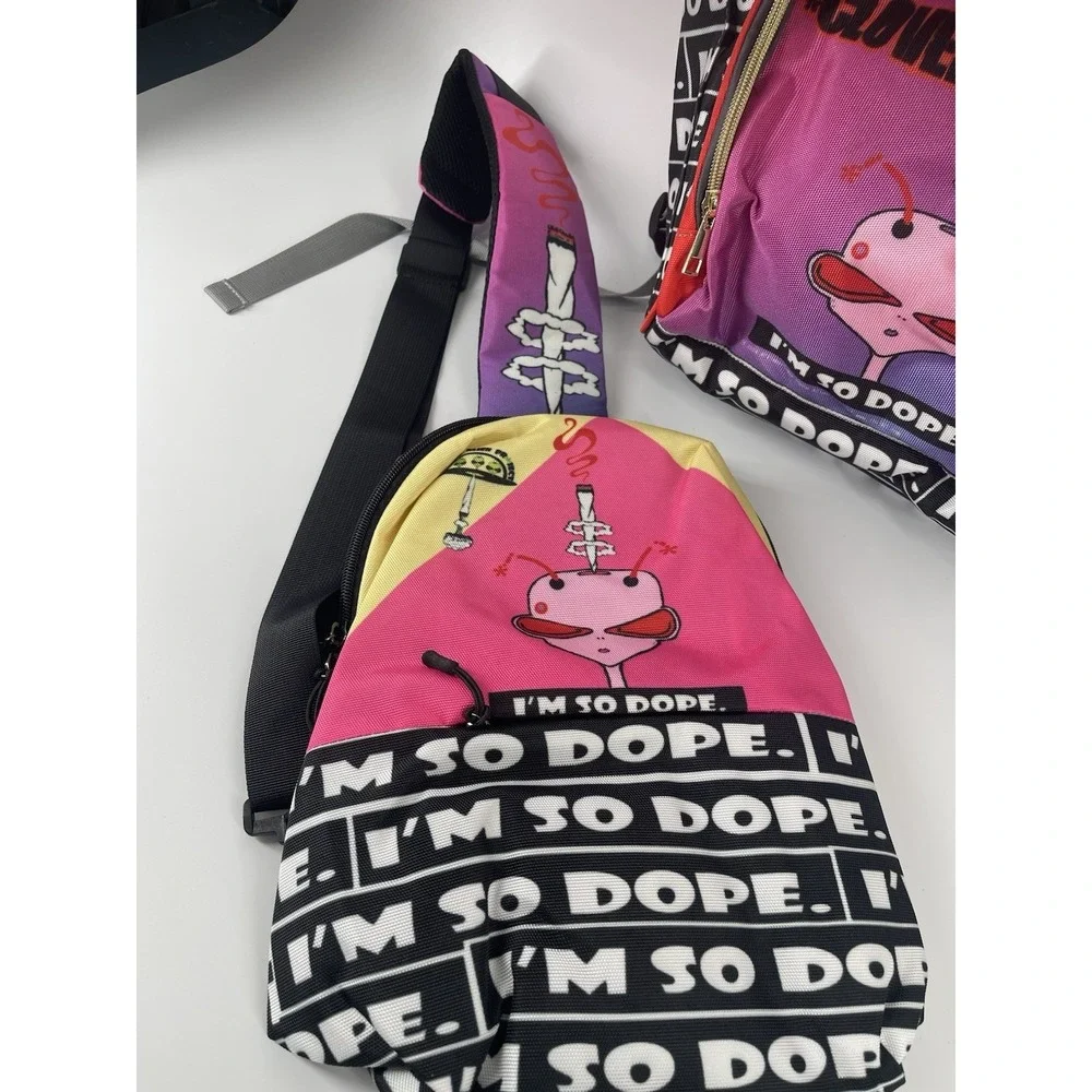 Weedhead Clover I'm‎ So Dope Diaper Bag Backpack & Sling Bag NWOT Rare Set